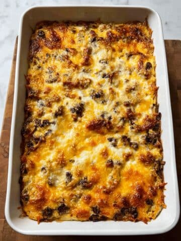Chorizo Egg Bake with Hash Browns and Cheddar Jack Recipe