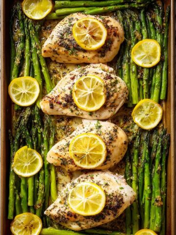 Lemon Chicken and Asparagus Sheet Pan Dinner Recipe