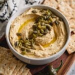Spicy Roasted Green Chile Hummus Recipe