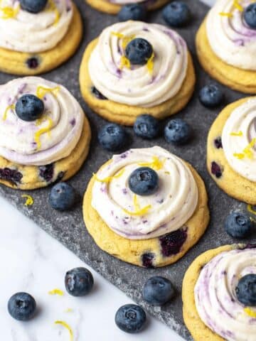 Blueberry Cookies with Cream Cheese Frosting Recipe