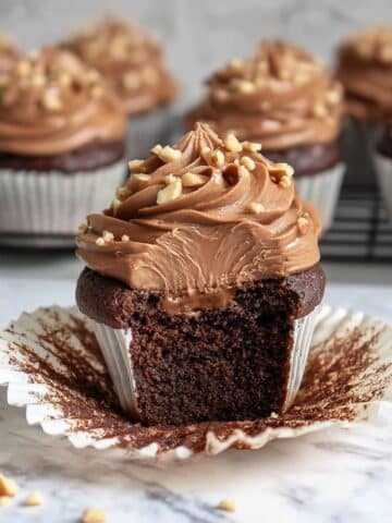 Chocolate Caramel Cupcakes with Mascarpone Frosting Recipe