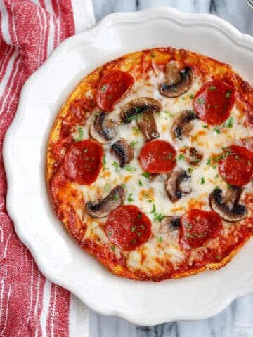 Cheesy Pizza Dip with Crispy Garlic Baguette Recipe