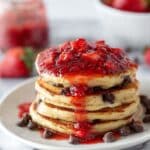 Pancakes with Homemade Strawberry Syrup Recipe