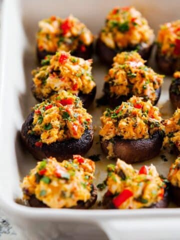 Salmon Stuffed Mushrooms Recipe
