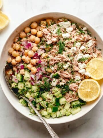 Lemon Tahini Chickpea Tuna Salad Recipe