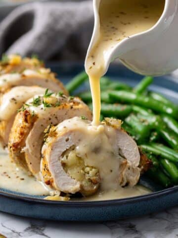 Stuffed Chicken Breast with Cheddar, Herbs, and Crispy Panko Topping Recipe