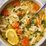 Chicken Lemon Orzo Soup Recipe