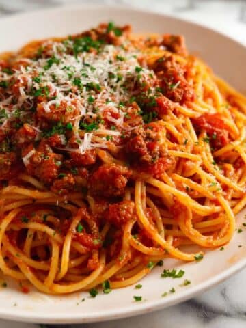 Instant Pot Spaghetti with Ground Turkey and Marinara Recipe