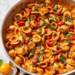 Cherry Tomato Pasta with Basil, Parmesan, and Cream Recipe
