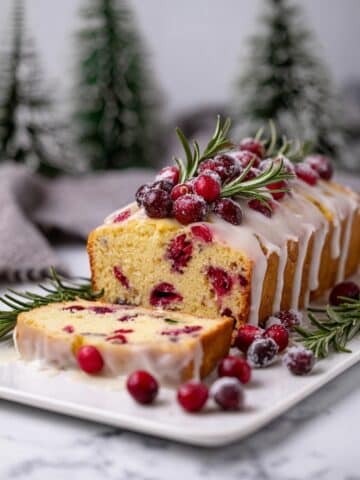 Eggnog Bread with Cranberries and Vanilla Glaze Recipe