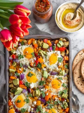 Za'atar Sheet Pan Vegetables and Eggs Recipe