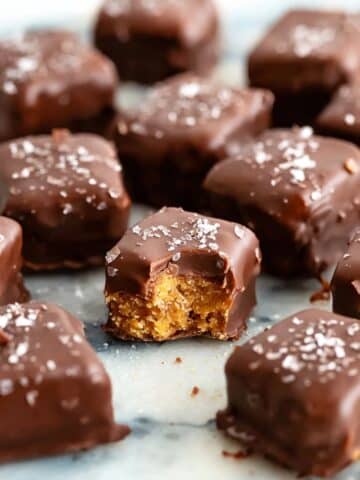 Chocolate Dipped Date Caramels Recipe