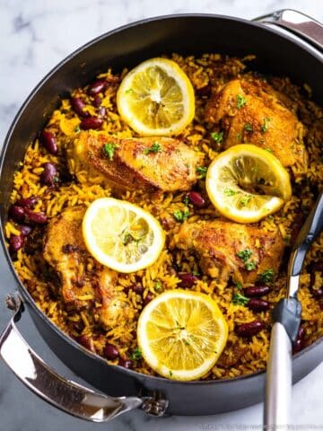 One Pot Spicy Chicken and Rice with Lemon Recipe