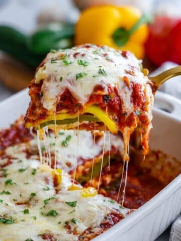 Baked Chicken and Peppers with Mozzarella Recipe