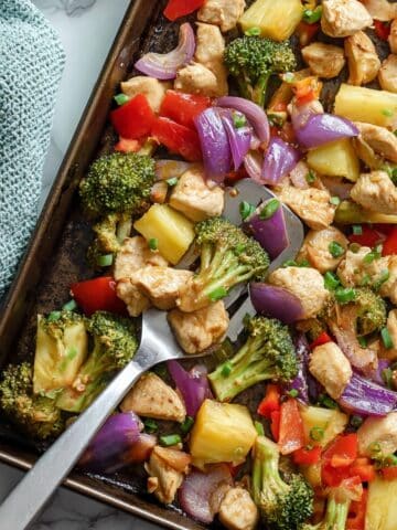 Sheet Pan Pineapple Chicken Recipe