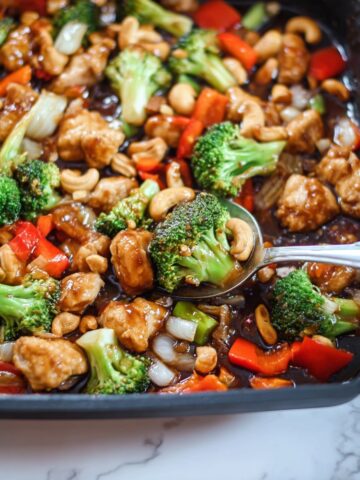 Sheet Pan Cashew Chicken Recipe