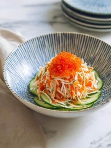 Spicy Kani Salad with Toasted Panko and Tobiko Recipe