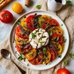 Burrata Caprese with Honey Balsamic Glaze Recipe
