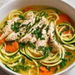 Healthy Golden Chicken Zoodle Soup Recipe