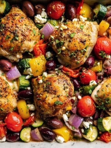 Healthy Greek Sheet Pan Chicken Recipe