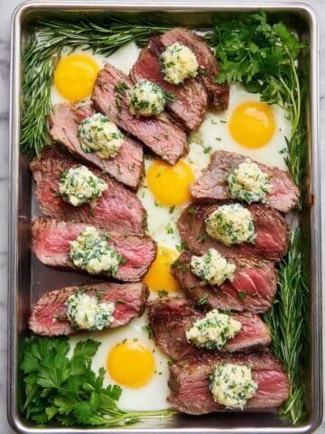 Sheet Pan Steak and Eggs Recipe