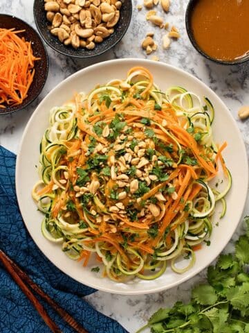 Thai Peanut Zucchini Noodles Recipe