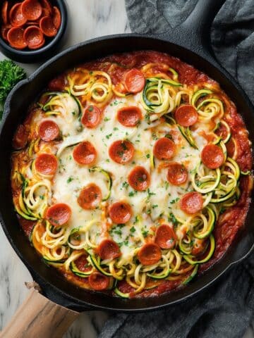 One Pot Pizza Zucchini Noodles Recipe