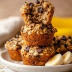 Peanut Butter Banana Baked Oatmeal Cups Recipe