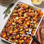 Sheet Pan Sausage and Veggies with Maple Dijon Sauce Recipe