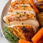Whole Roasted Chicken with Carrots, Celery, and Herbs Recipe