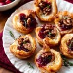 Cranberry Brie Puff Pastry Tarts Recipe