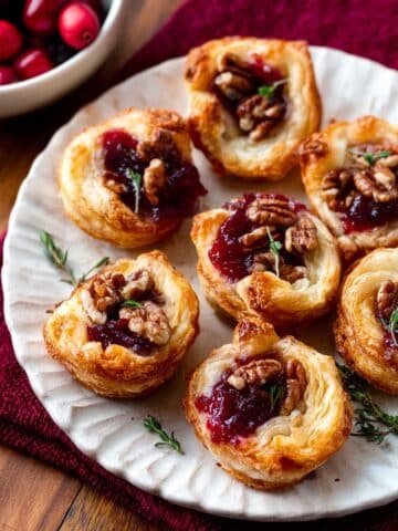 Cranberry Brie Puff Pastry Tarts Recipe