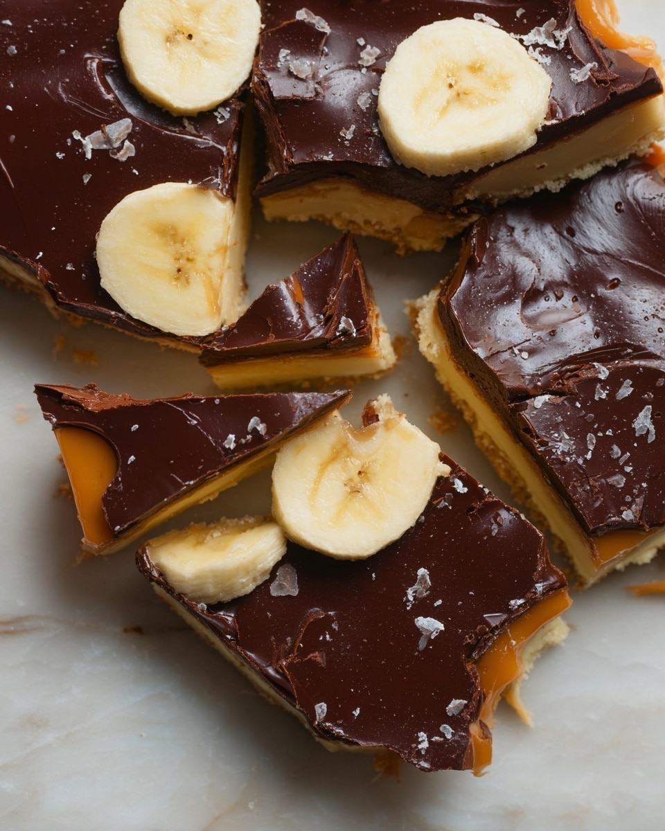 The image shows a close-up of four round chocolate-covered treats on a white marbled surface. Each treat is smooth and dark brown with a glossy finish and is topped with a drizzle of shiny melted chocolate that runs unevenly over the top and sides, creating thin lines and small drops around them. The treats look thick and have a slightly uneven shape, suggesting a soft inside beneath the hard chocolate shell. Photo taken with an iphone --ar 4:5 --v 7