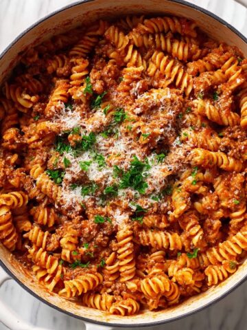 Creamy Tomato Ground Beef Pasta Recipe