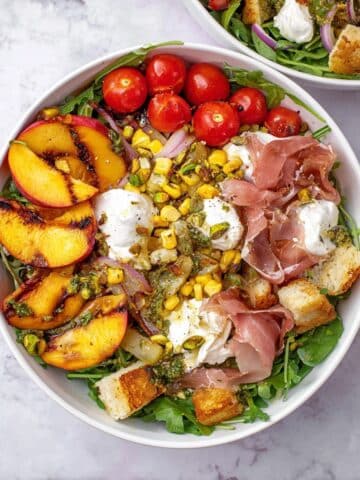 Grilled Peach Burrata Salad Recipe