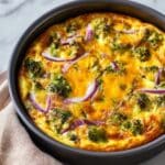 Crustless Broccoli Cheddar Quiche (Low Carb) Recipe
