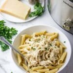 Garlic Parmesan Crock Pot Chicken Pasta Recipe