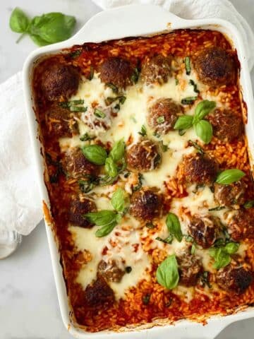 Meatball Orzo Bake {One Pot} Recipe
