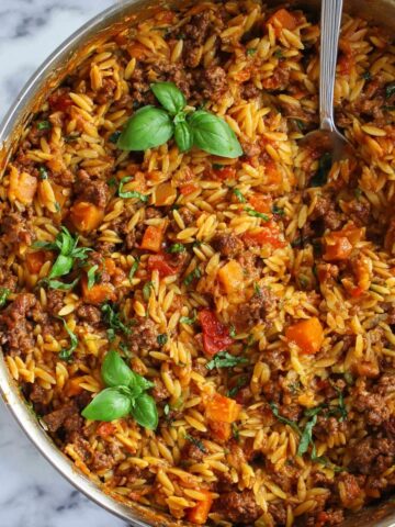 One Pot Orzo Bolognese Recipe