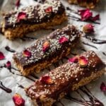 Chocolate Dipped Sesame Oatmeal Bars Recipe
