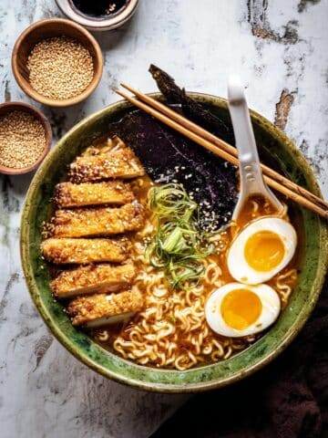 Spicy Miso Chicken Katsu Ramen Recipe