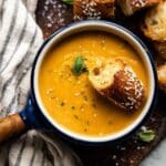 Lighter Creamy Broccoli Cheddar Soup Recipe