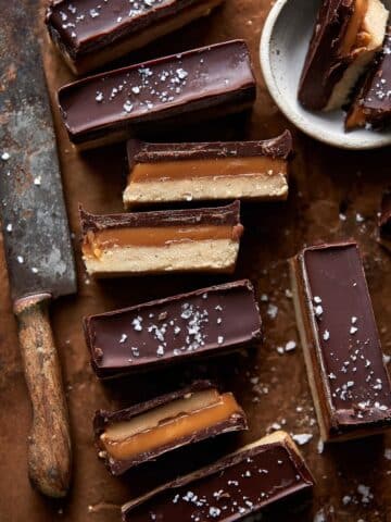 Homemade Vegan Peanut Butter Twix Bars Recipe