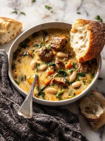 Creamy Tuscan White Bean Lemon Soup Recipe