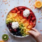 Fruit Rainbow Platter with Cream Cheese-Marshmallow Dip Recipe