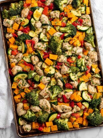 One Pan Roasted Greek Chicken Salad Recipe