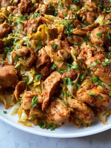 One Pan Chicken and Cabbage Recipe