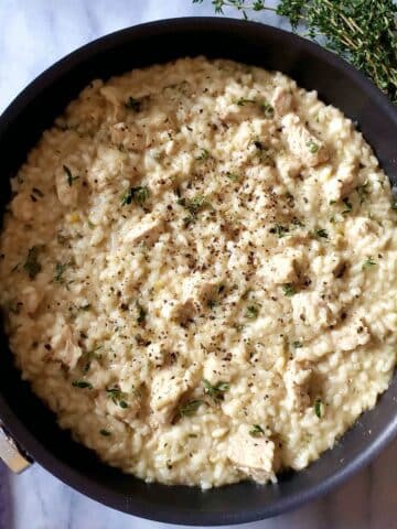 One Pan Creamy Chicken and Rice Recipe