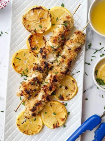 Chicken Spiedini with Garlic Butter Sauce Recipe