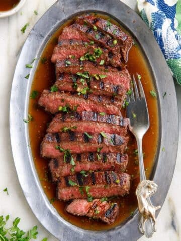 Grilled London Broil with Balsamic Fig Marinade Recipe
